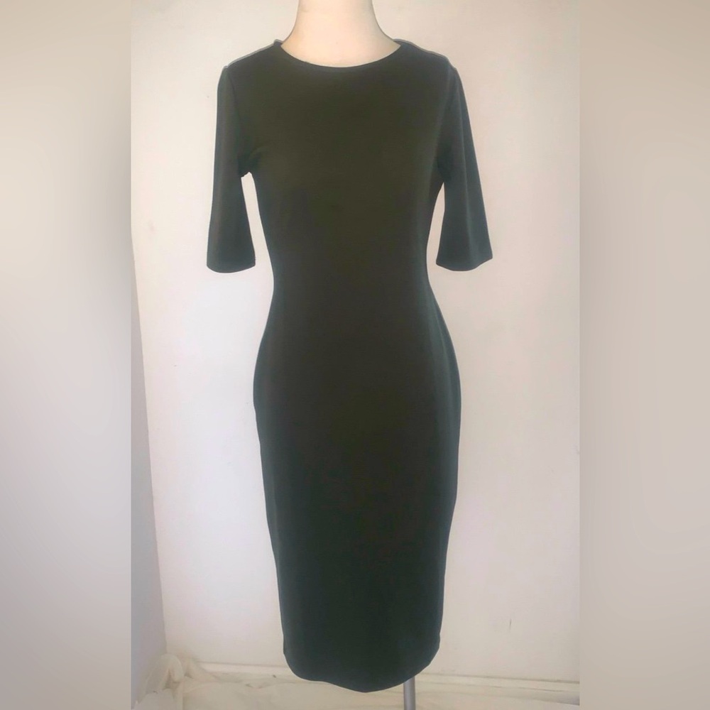 Hunter Green Bodycon Shift Dress - Size Small 4